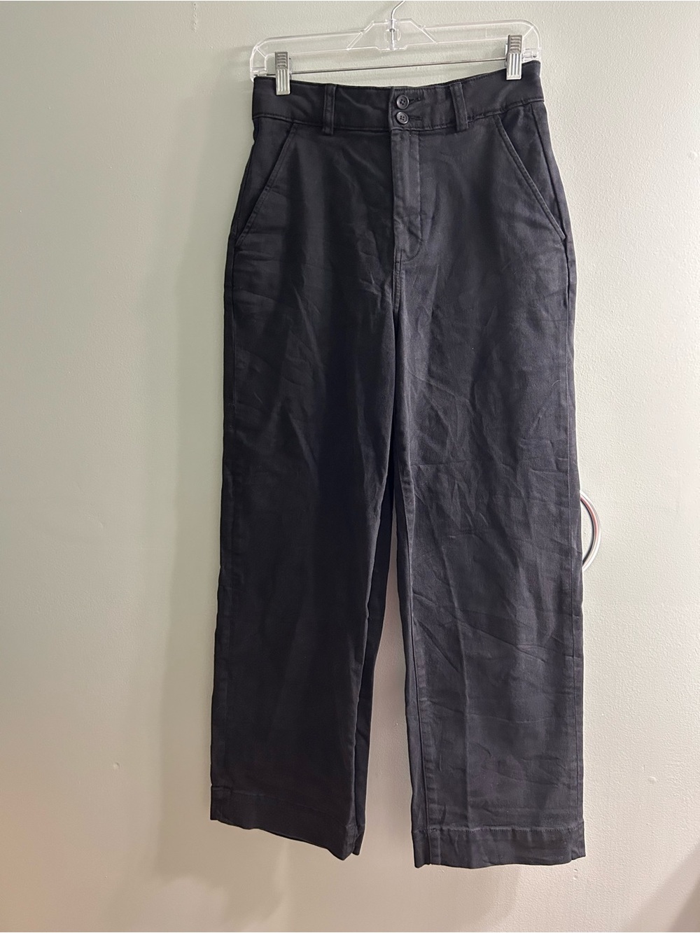 Everlane THE ORGANIC WIDE-LEG PANT in washed black - Picture 7 of 12